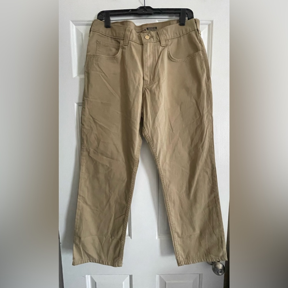 Carhartt rugged flex 5-pocket khaki work pants - 32” x 28”